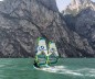 Preview: Duotone E Pace Segel C17 Weiß/Türkis 024 zu zweit Windsurfen