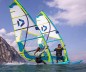 Preview: Duotone E Pace Segel C17 Weiß/Türkis 024 zu zweit Windsurfen