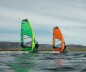 Preview: Loftsails Switchblade Race Segel Grün 025 beim Windsurfen zu zeit