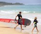 Preview: Neil Pryde Dragonfly Kinder Segel am Strand mit Papa