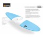 Preview: Torq Surfboard Fish 7.2 Blue Soft Bauweise