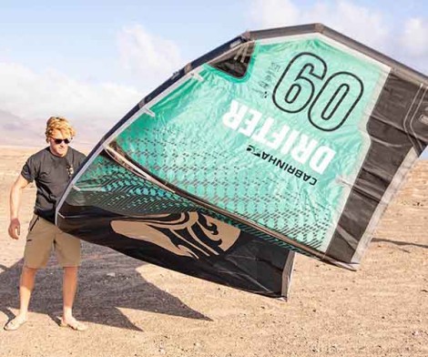 Cabrinha Drifter Wave Kite C2 Black/Cyan 2021Seitenansicht