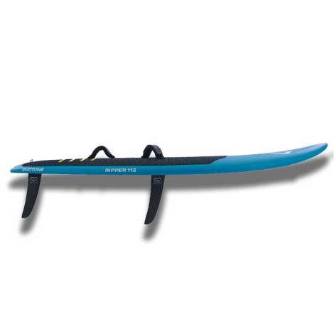 Duotone Ripper Junior Windsurfboard Seitenansicht mit Finne und Center finne