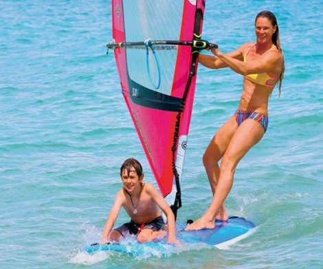 JP Funster + Powerkid Rigg Windsurfen zu zweit