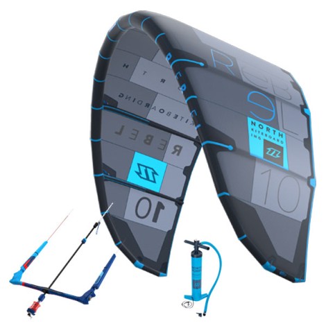 North Kiteboarding Freeride Rebel + Bar + Pumpe Pink