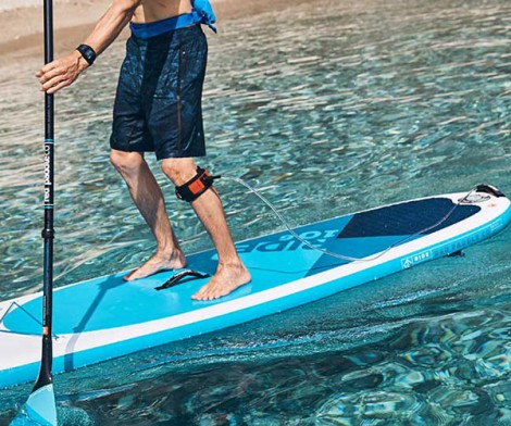 Red Paddle 10`Surf Leash auf dem Ride 10`8