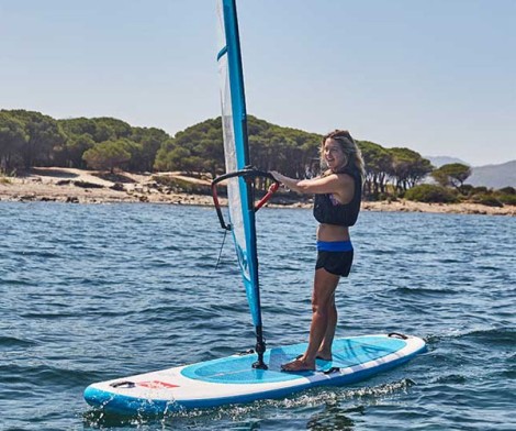 Windsurfen auf Halbwind Kurs Red Paddle und Co