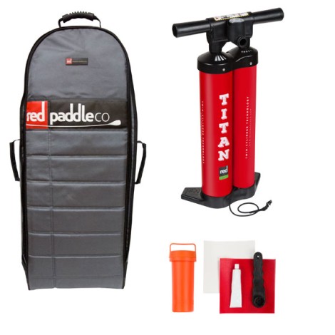 Boardbag, Titan Pumpe und Reparaturset