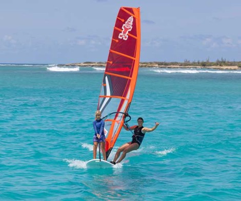 Starboard Go Windsurfer + Evolution II Rig mit viel Spaß