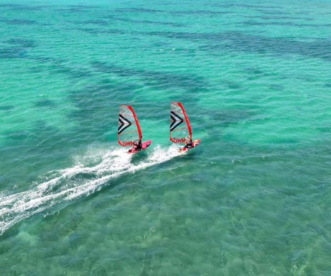 Tahe Techno Max 133 Freeride Board einfach nur Windsurfen