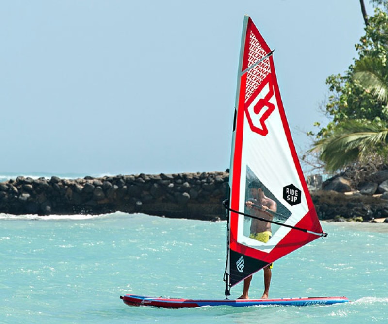 Fanatic Ride Sup Rigg beim Windsurfen