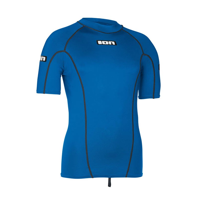 ION Promo Rashguard Men S/S Blau Vorderansicht