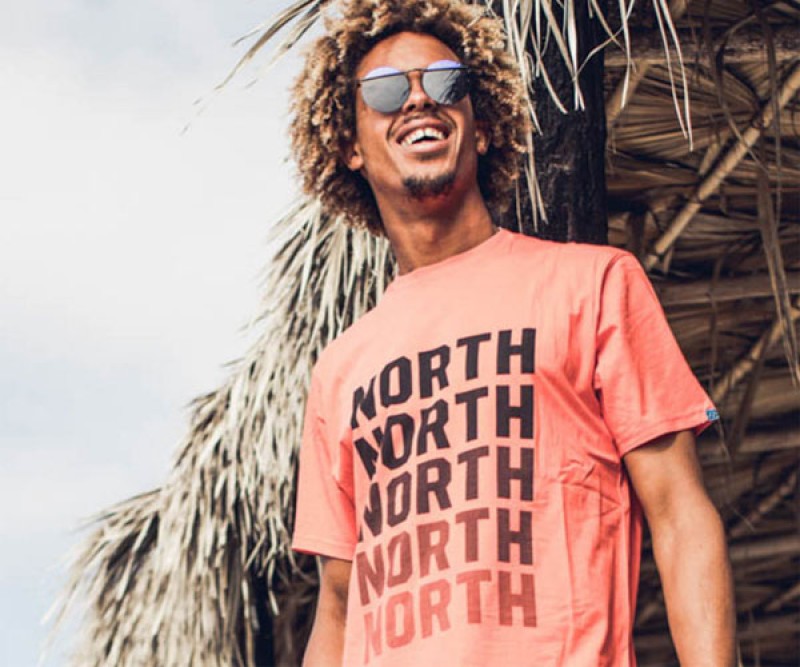 North Kite Tee SS Fade Orange