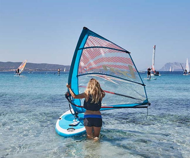 Beachstart mit dem Windsurfboard von Red Paddle