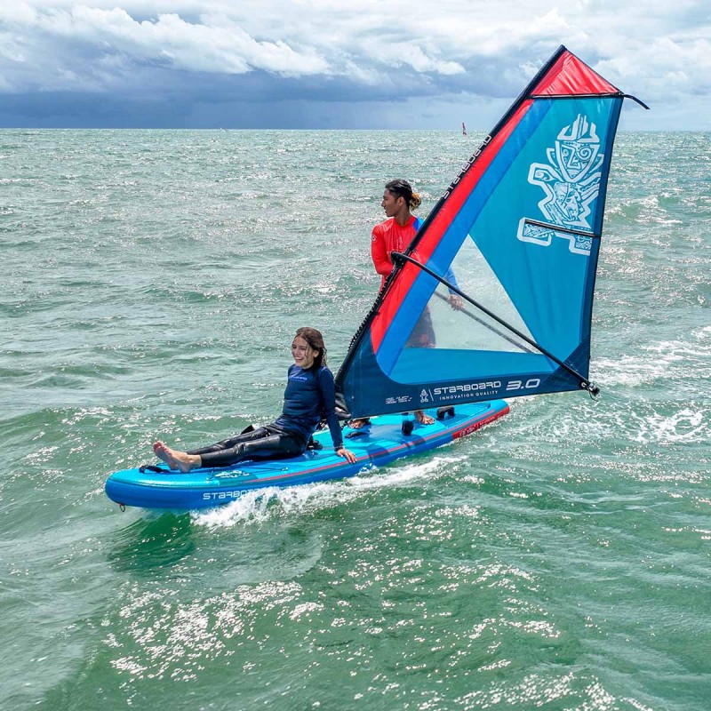 Starboard iStart 2 Lite + PowerKid Rigg  zu zweit Windsurfen